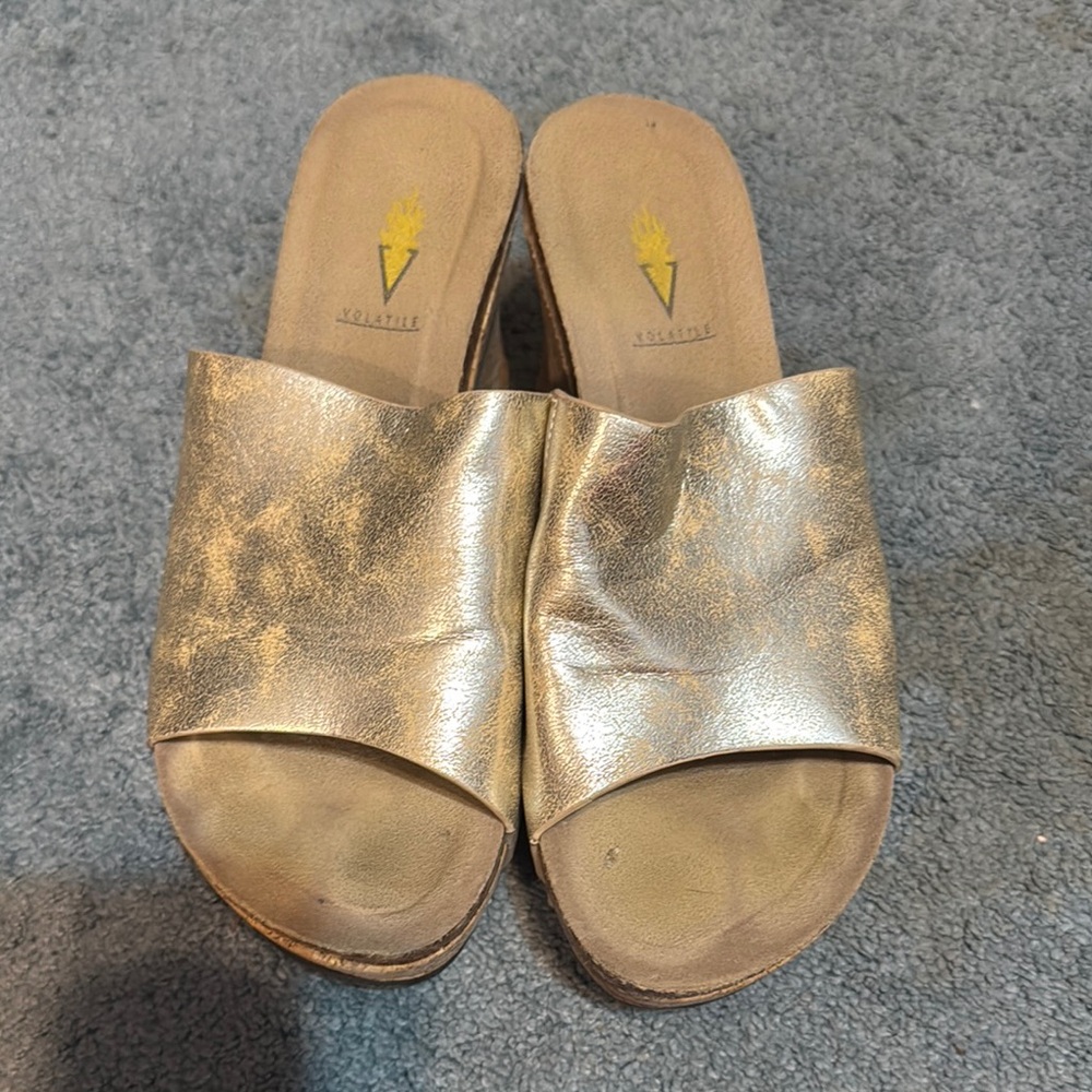 Gold Sol Sana Women's Slide Sandals